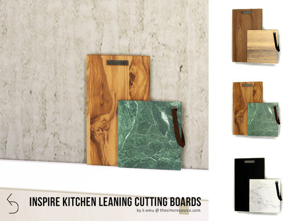 Sims 4 — INSPIRE Kitchen Leaning Cutting Boards by k-omu2 — These sleek, leaning cutting boards with give your home extra