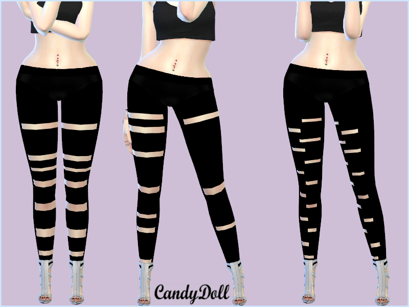 The Sims Resource - CandyDoll Cutout Leggings