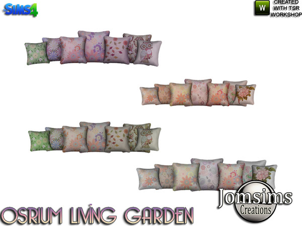 Sims 4 — osrium  cushions sofa by jomsims — osrium cushions sofa