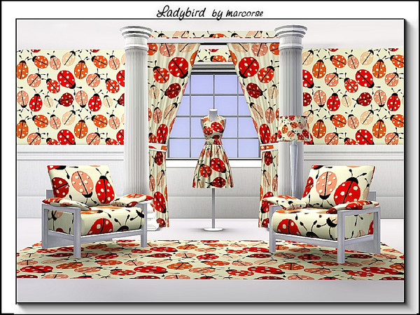 Sims 3 — Ladybird_marcorse by marcorse — Themed pattern: heaps of ladybirds ready to fly away home