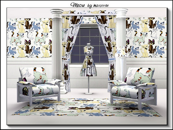 Sims 3 — Meow_marcorse by marcorse — Themed pattern - the cat's whiskers for your young Sim.