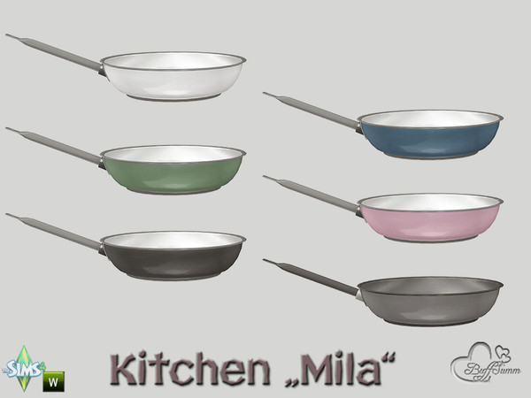 Sims 4 — Kitchen Clutter Mila Cooking Pan by BuffSumm — Part of the *Kitchen Clutter Mila* Created by BuffSumm @ TSR