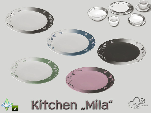 Sims 4 — Kitchen Clutter Mila Plate large by BuffSumm — Part of the *Kitchen Clutter Mila* Created by BuffSumm @ TSR