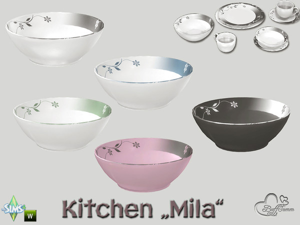 Sims 4 — Kitchen Clutter Mila Bowl large by BuffSumm — Part of the *Kitchen Clutter Mila* Created by BuffSumm @ TSR