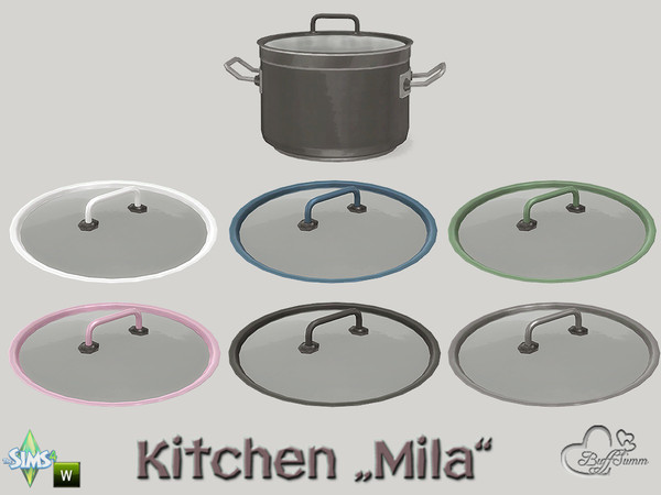 Sims 4 — Kitchen Clutter Mila Pot Lid v1 by BuffSumm — Part of the *Kitchen Clutter Mila* Created by BuffSumm @ TSR