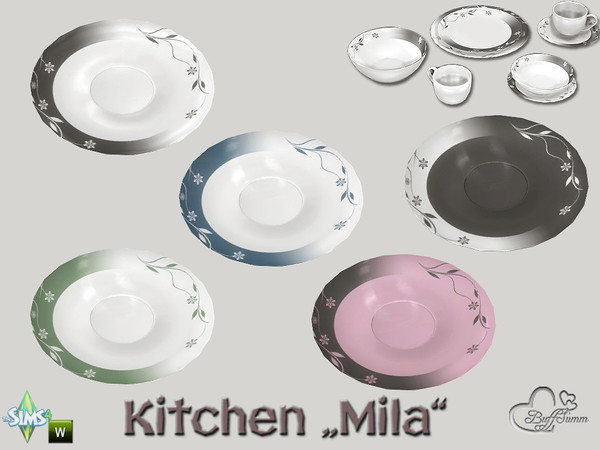 Sims 4 — Kitchen Clutter Mila Plate small by BuffSumm — Part of the *Kitchen Clutter Mila* Created by BuffSumm @ TSR