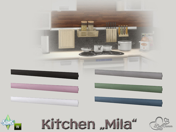 Sims 4 — Kitchen Utensils Mila Kitchen Bar by BuffSumm — Part of the *Kitchen Utensils Bar Mila* Created by BuffSumm @