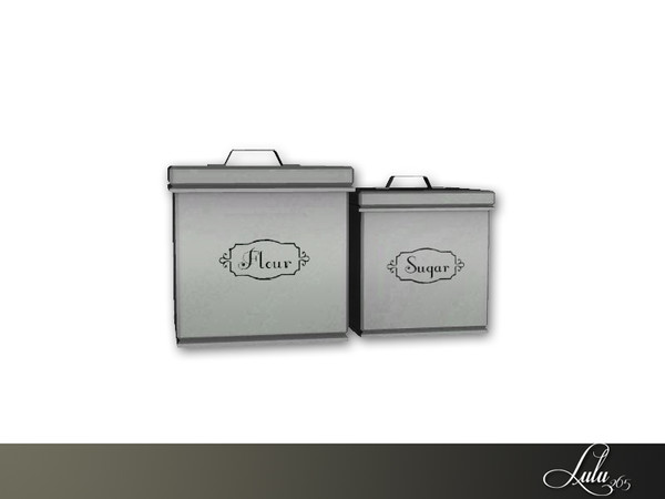 Sims 3 — Kitchen Expressions Decor Tins by Lulu265 — Part of the Kitchen Expressions Set Fully CAStable