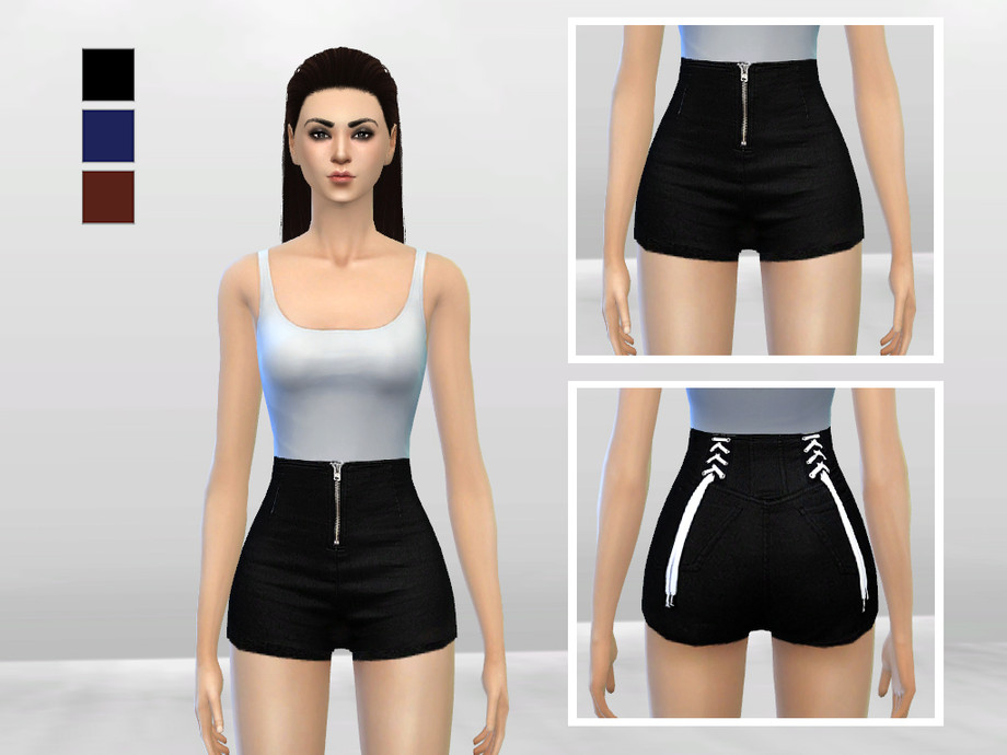 The Sims Resource - Tied Knot High-Waist Short