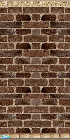 Sims 2 — Reddish Brown Brick Wall 3 by Sheera — Part of my Reddish Brown Brick Set. Enjoy ! 