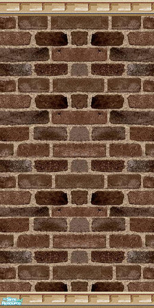Sims 2 — Reddish Brown Brick Wall 2 by Sheera — Part of my Reddish Brown Brick Set. Enjoy ! 