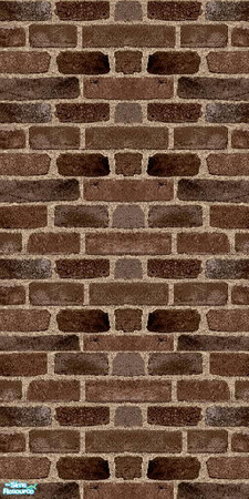 Sims 2 — Reddish Brown Brick Wall 1 by Sheera — Part of my Reddish Brown Brick Set. Enjoy ! 