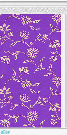 Sims 2 — Waterlilies Wallpapers - 04 by elektra274 — 4 of 15 papered walls designed to coordinate with my