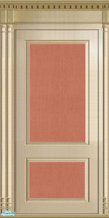 Sims 2 — jsf2VictorianCoralStrie by jsf — My Victorian panel with inserts of dark peach colored, strie wallpaper. Enjoy!