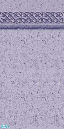 Sims 2 — Celtic Marble Wall 2 by talonblackhart — Marble wall with a Celtic knotwork top border. Recolored from a web