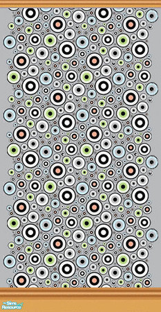 Sims 2 — Mama D's Sims2 Paper LBM 0021c - Double by mamads32209 — Another retro circle pattern, in grey with a hint of