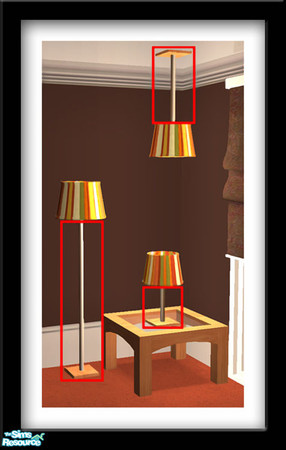 Sims 2 — LINEN Living Lamps Recolour 2 by simtomatic — This file recolours the bases on all lamp files in this set.