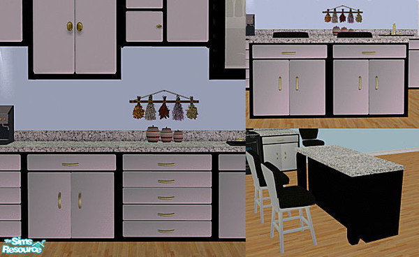 Sims 2 — Modern Kitchen W&B Lower cabinets.  by TSR Archive — This one recolor will work for both cabinets and the