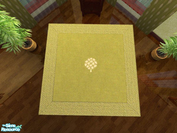 Sims 2 — Cottage Decor Set 3-Green Tree Rug by froilan — Beautiful Green rug with tree design. Part of the Cottage Decor
