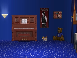 Sims 2 — Musical Notes-Blue Carpet by allison731 — Blue carpet with musical notes.Combined pattern with notes + Photoshop