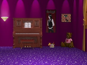 Sims 2 — Musical Notes-Purple Carpet by allison731 — Purple carpet with musical notes.Combined pattern with notes +