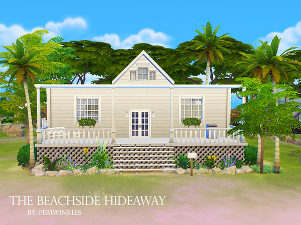 Sims 4 — Beachside Hideaway by periwinkles — This 1 bed, 1 bathroom beach cottage (20x20) is perfect for a quiet getaway