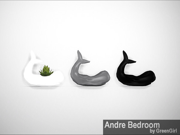 Sims 4 — Andre The Whale Plant Pot by Green_Girly1002 — 3 color variations 1 slot A part of the Andre Bedroom, a