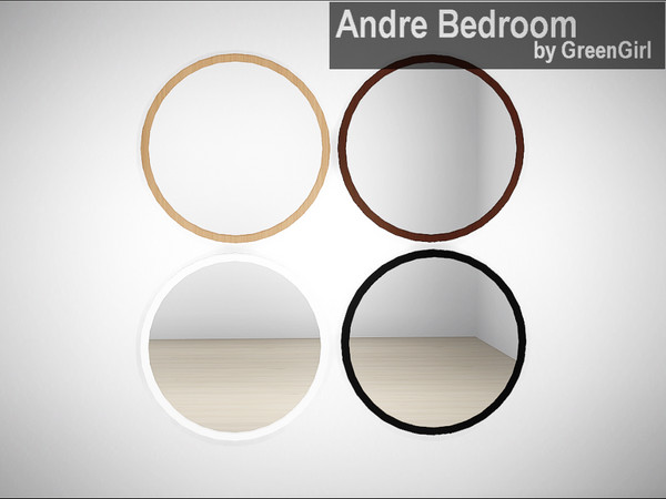 Sims 4 — Andre Mirror by Green_Girly1002 — 4 color variations Height adjustable on wall A part of the Andre Bedroom, a