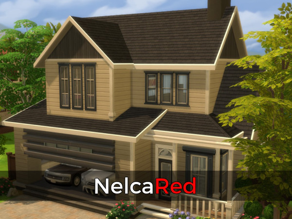 Sims 4 — Basegame Suburban House  by NelcaRed — This is a suburban house made for a family of 3 where one being a child.