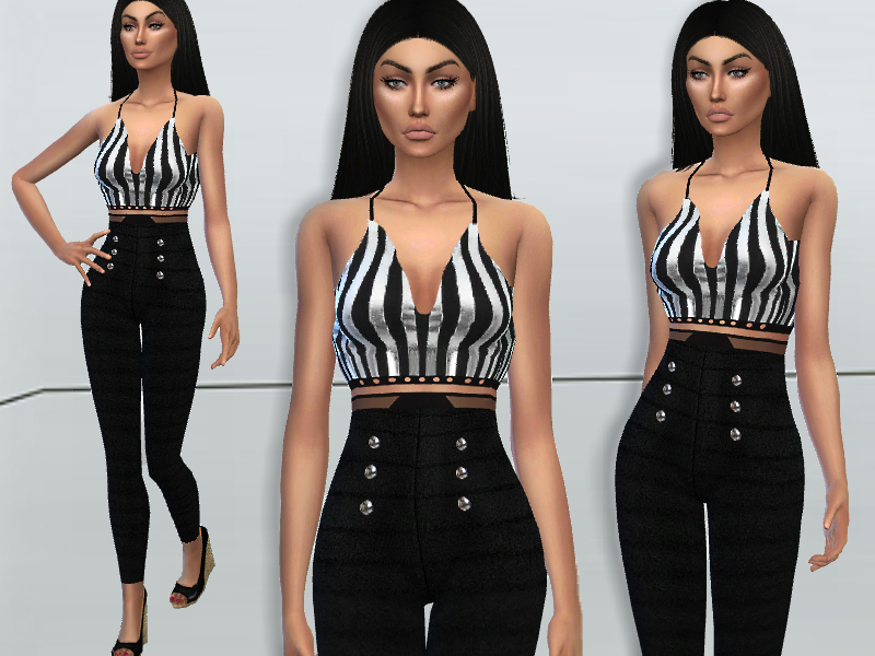 Sims 4 Denim Jumpsuit CC