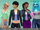 Sims 4 — Cropped Long Sleeve with White Lace Cami (Accessory) by jessatayl0r — I made an accessory top version of my Long
