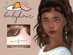 Sims 3 — Mimilky | Babyhair N3 by Daerilia — Blush category | custom thumbnail Enabled for F+M, all ages 1 recolorable