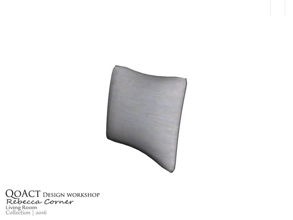 Sims 4 — Rebecca Corner Sofa Cushion IV by QoAct — Part of the Rebecca Corner Living Room QoAct Design Workshop | 2016