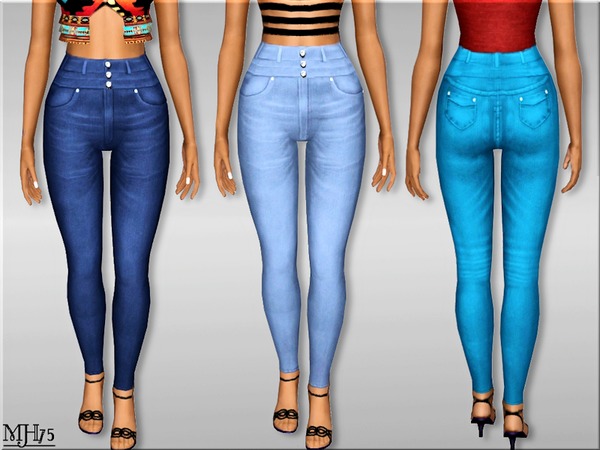 The Sims Resource - S3 High Waist Skinny Jeans