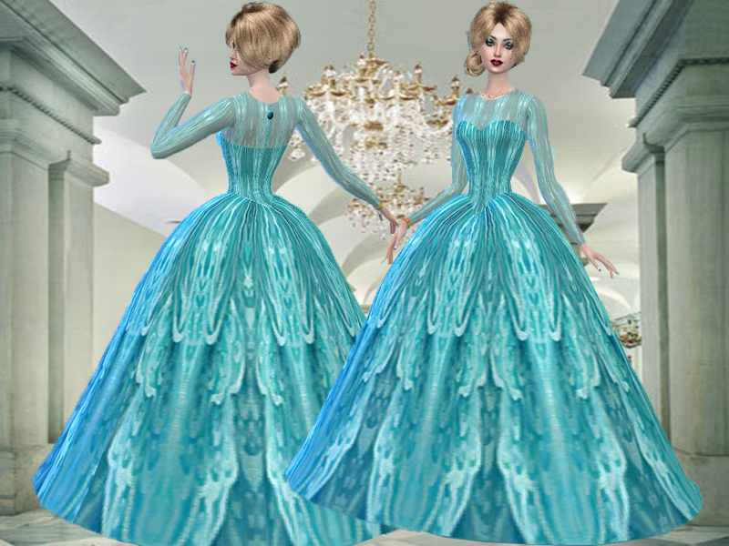 Turquoise formal dress-Need Mesh