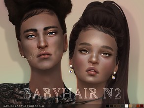 Sims 4 — Mimilky | Babyhair N2 by Daerilia — 2 versions (R+L) x 10 colors Enabled for all simmies Skin detail category