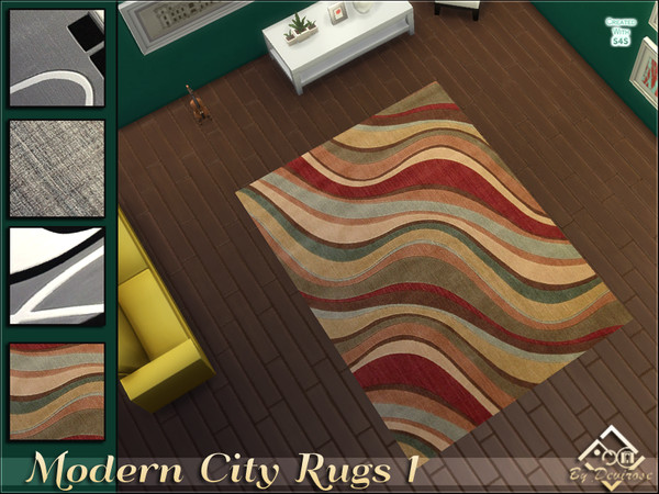 The Sims Resource | Modern City Rugs 1