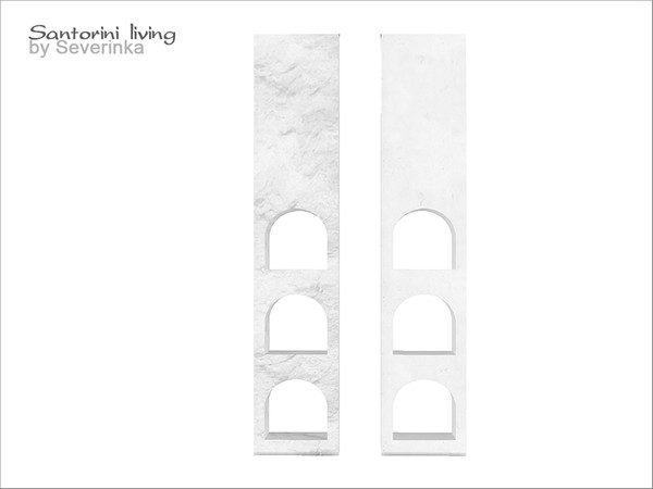 Sims 4 — Santorini - arched shelf TW by Severinka_ — Arched shelf for tall wall From the set of 'Santorini living' 2
