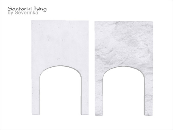 Sims 4 — Santorini - arch TW by Severinka_ — Arch for tall wall From the set of 'Santorini living' 2 colors