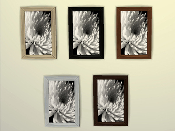 Sims 4 — Black and white flower by thebluevial123 — Started turning my photography into paintings for my fellow simmers!