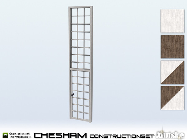Sims 4 — Chesham Door Glass High 1x1 by Mutske — This door is part of the Chesham construtionset. Made by Mutske@TSR. 