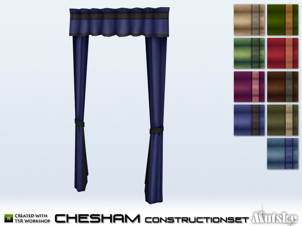 Sims 4 — Chesham Understated Elegance Curtain Mid 2x1 by Mutske — This curtain is part of the Chesham construtionset.