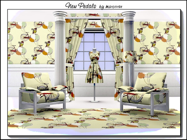 Sims 3 — New Pedals_marcorse by marcorse — Themed pattern - new bicycle has arrived for your young Sim.