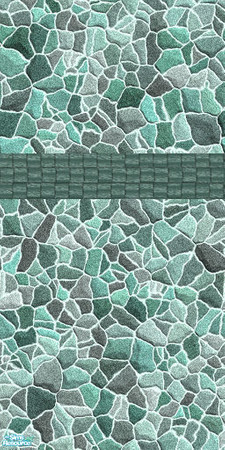 Sims 2 — Mossy Green Stone Wall - 2 by jasysboo — This exterior masonry wall has been carefully designed in deep mossy
