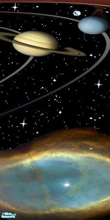 Sims 2 — Outer Limits Mural  - 4 by tamlfra — As requested by B-Enchanted. This is an all over room design, featuring