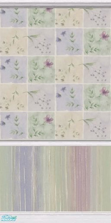 Sims 2 — Pastel Lovelies - 5 by tamlfra — A beautiful set of 6 papers that are marked as wallpaper, but some are tile