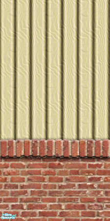 Sims 2 — am_woodpanels_05brick by Cruella — Baked wood vertical wall panels exterior siding, alternative to horizontal