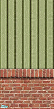 Sims 2 — am__woodpanels_03brick by Cruella — Baked wood vertical wall panels exterior siding, alternative to horizontal