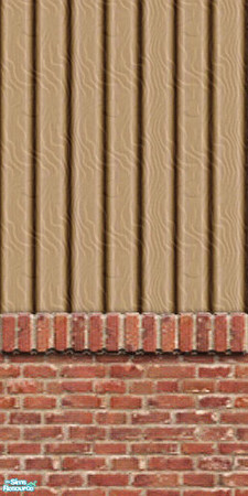 Sims 2 — am_woodpanels_01brick by Cruella — Baked wood vertical wall panels exterior siding, alternative to horizontal