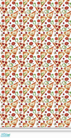 Sims 2 — Mama D's Sims2 Paper WM 0017b - Bottom by mamads32209 — Pizza anyone? This wallpaper has a Pizza, and toppings